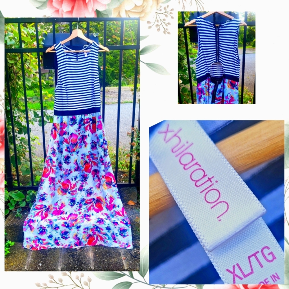 Pattern Combo Maxi Dress